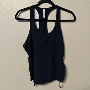 Athleta cinch sided mesh tank top racerback